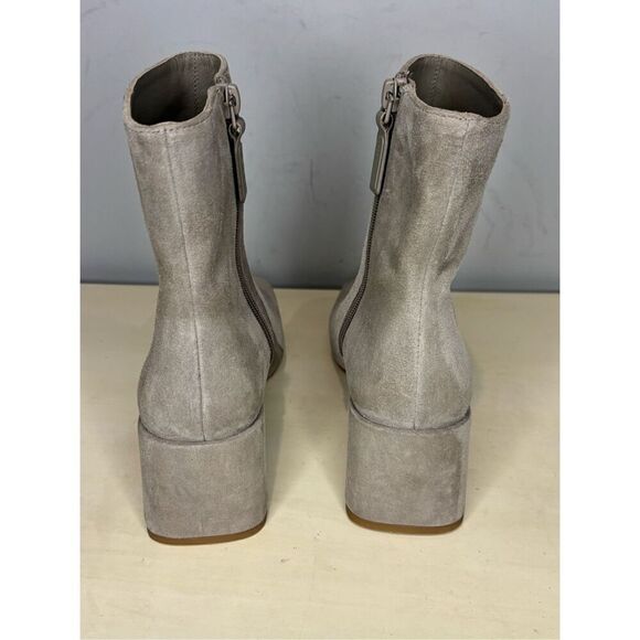 Vince Women's Kaye Suede Square Toe Block Heeled Bootie Grey Size 6‎ - Picture 5 of 10